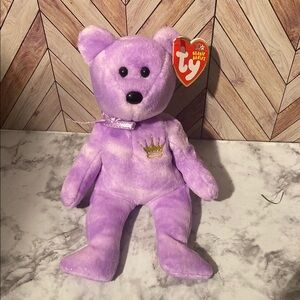 Hallmark Exclusive Yours Truly Ty Purple Teddy Bear Plush Toy